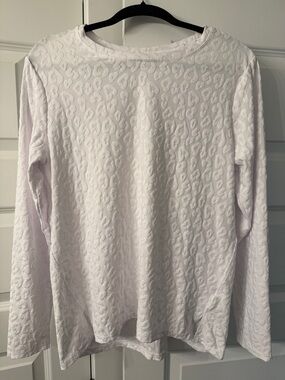 Tail Women's White Tennis Textured Long Sleeve Top